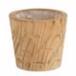 Cache pot en bois naturel 15 cm - J-LINE - Cylindrique - Non - Bois