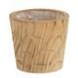 Cache pot en bois naturel 15 cm - J-LINE - Cylindrique - Non - Bois