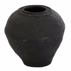 Vase Design Papier Mâché 45cm Noir
