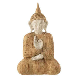 Statuette Déco Bouddha Assis 26cm Beige