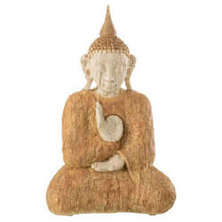 Statuette Déco Bouddha Assis 39cm Beige
