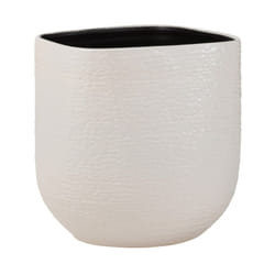 J-line - Cache-pot en céramique blanc 30.5x29.5x29.5 cm
