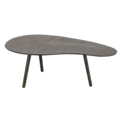 J-Line Table De Salon Goutte Aluminium/Fer Noir Small