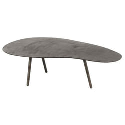 J-Line Table De Salon Goutte Aluminium/Fer Noir Large