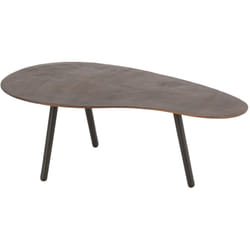 J-Line Table De Salon Goutte Aluminium/Fer Marron Small
