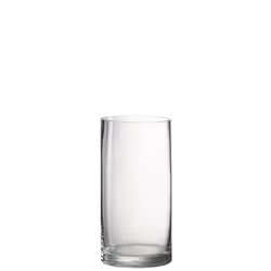 Vase cylindrique - J-LINE - Transparent - 10 cm x 20.5 cm - Objets décoratifs - Design contemporain