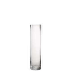 Vase Cylindrique - J-LINE - Medium - Verre Transparent - 10 cm x 40 cm - Design Contemporain