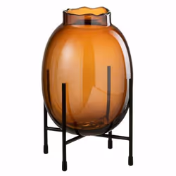 Vase sur Pied Design Tonato 25cm Marron & Noir