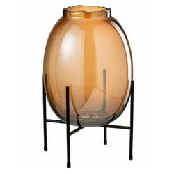 Vase sur Pied Design Tonato 40cm Marron & Noir