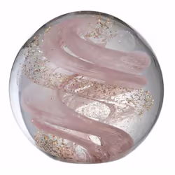 Presse-Papier en Verre Guirlande 10cm Rose & Or