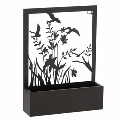 Jardinière Murale en Métal Plantes 41cm Noir