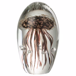 Presse papier - J-LINE - Meduse en verre - Noir