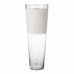 Vase Déco en Verre Delph 70cm Transparent & Blanc