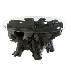 Table Basse Design Racines 90cm Noir