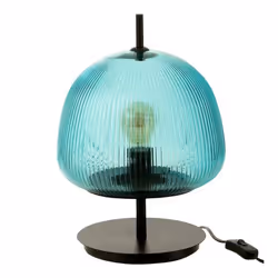 Lampe à Poser en Verre Oasis 25cm Bleu