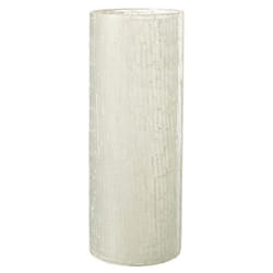 Vase Design en Verre Mosaïque 43cm Gris Clair