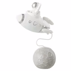 Statuette Déco Fusée Astronaute 22cm Blanc