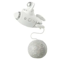 Statuette Déco Fusée Astronaute 22cm Blanc