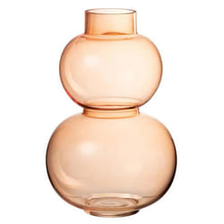 Vase Design en Verre Boule 28cm Orange