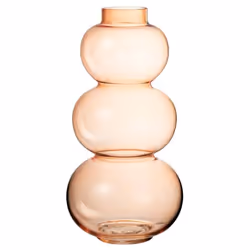 Vase Design en Verre Boule 36cm Orange