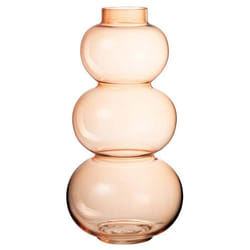 Vase Design en Verre Boule 36cm Orange