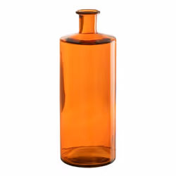Vase Déco en Verre Bouteille 40cm Orange