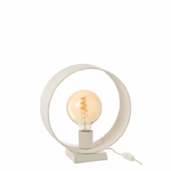 Lampe de table - J-LINE - Cercle Mat - Blanc - 40W - LED - Design Contemporain