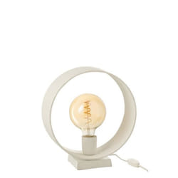 Lampe de table - J-LINE - Cercle Mat - Blanc - 40W - LED - Design Contemporain