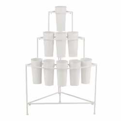 Présentoir à Fleurs 9 Pièces Clarence 67cm Blanc