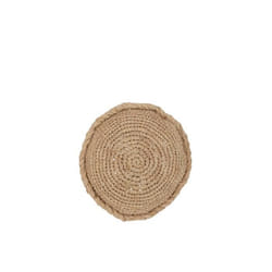 Coussin - J-LINE - Rond - Brun - Contemporain - Synthétique