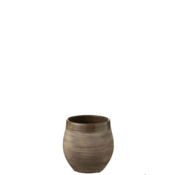J-Line cache-pot Gio - céramique - marron - small - Ø 19 cm
