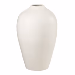 Vase Déco Poterie Ying 35cm Blanc