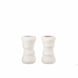 J-Line vase Organique - céramique - blanc - small - 2 pcs