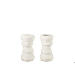 J-Line vase Organique - céramique - blanc - small - 2 pcs