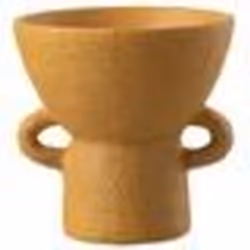 Vase décoratif - J-LINE - Ocre - 20 cm - Céramique - Idéal pour adultes