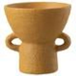Vase décoratif - J-LINE - Ocre - 20 cm - Céramique - Idéal pour adultes