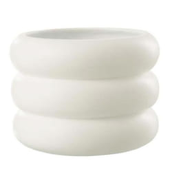 Cache-Pot Déco en Ciment Ring 22cm Blanc
