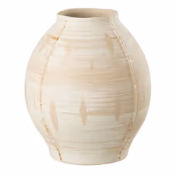 Vase Déco - J-LINE - Rudy - 28cm - Céramique - Beige - Contemporain