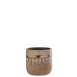 J-Line cache-pot Goutte - céramique  - beige/gris - small - Ø 15.00 cm