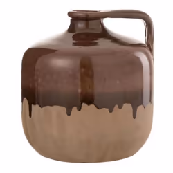 Vase Design en Céramique Droplet 18cm Marron