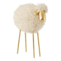 Statuette Déco Design Mouton 45cm Blanc & Or