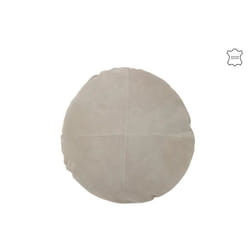 Coussin - J-LINE - Rond - Gris - Déhoussable - Synthétique - Salon