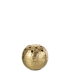 J-Line vase Boule Avec Trous - métal - or - small - Ø 15 cm