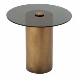 Table dAppoint en Verre Soni 51cm Bronze