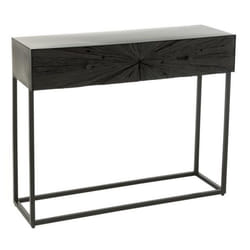 J-Line Console Shanil Bois/Fer Noir