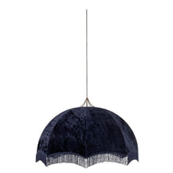 Lampe Suspension Velours 95cm Bleu
