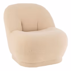 J-Line Pouf Teddy Bouclé Beige Chaud