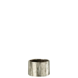 J-Line cache-pot Ary - céramique - argent - small - Ø 18 cm