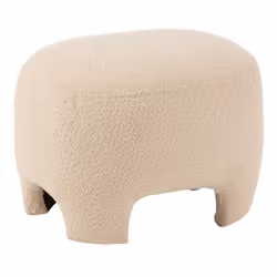 Pouf Design Tricoté Erwin 55cm Blanc