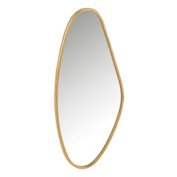 Miroir Mural Design Abstrait 73cm Or